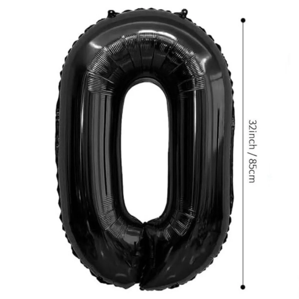 💞 New 32” Black Number 8 Mylar Foil Balloon